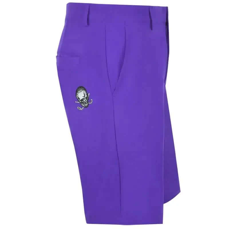 OB ProCool Golf Shorts in purple with logo, designed for performance and comfort during golf.