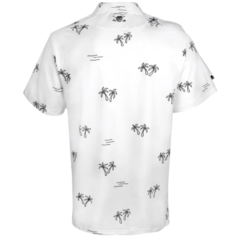 white golf shirt