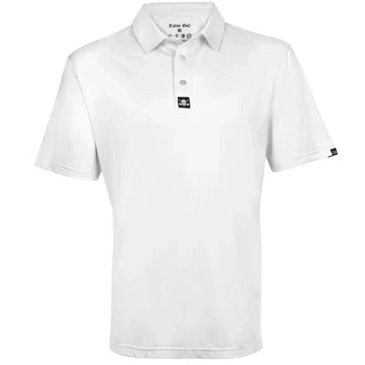 men's white golf shirt