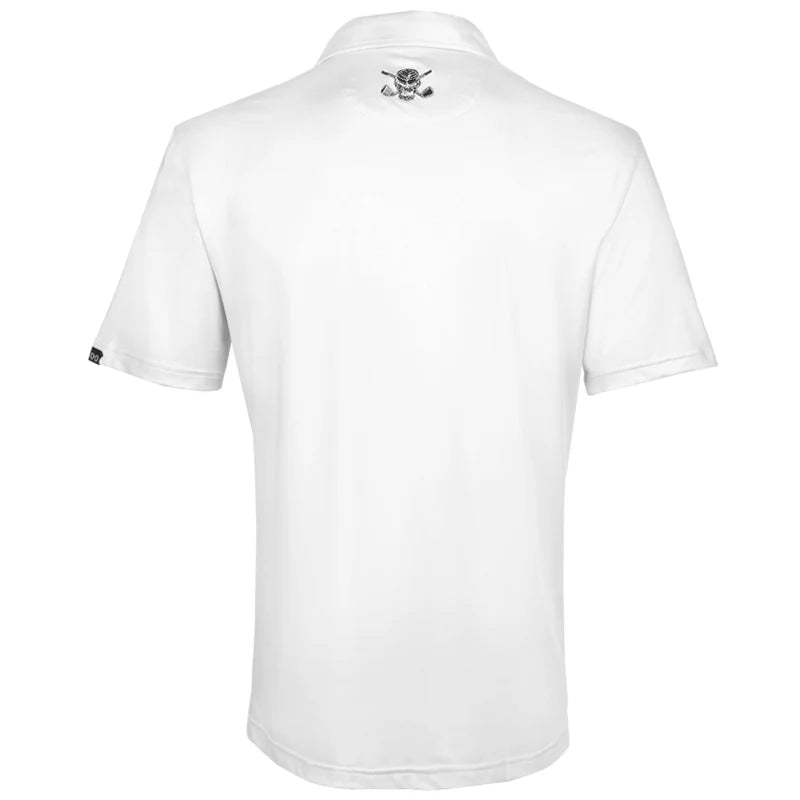 basic white golf shirt