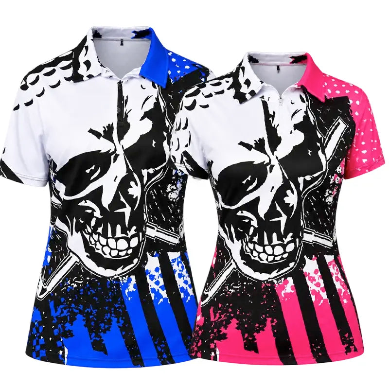 Blade Matching Golf Polo Shirts (Blue/Pink)