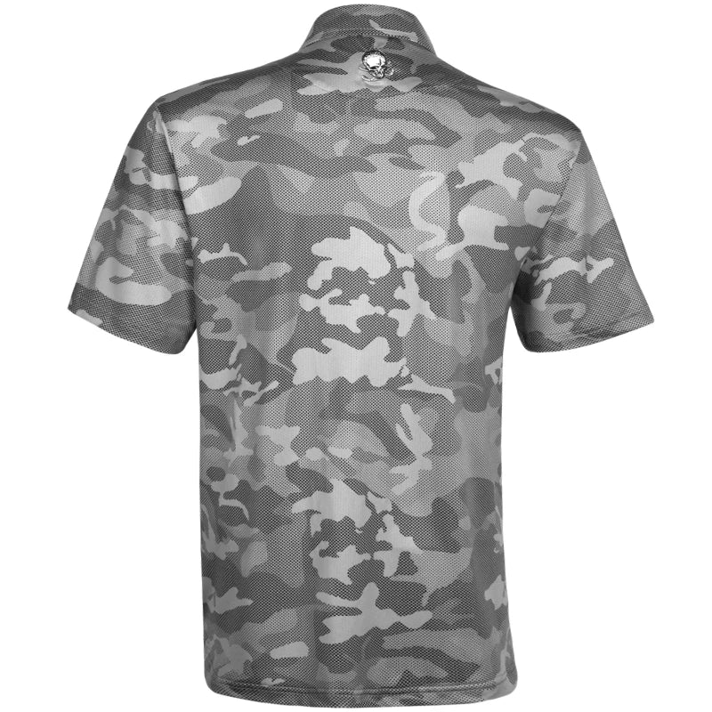 grey camo golf top