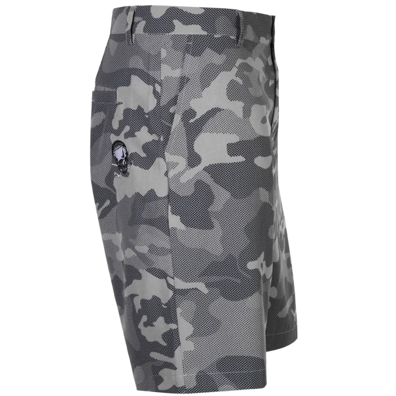 camo grey golf shorts