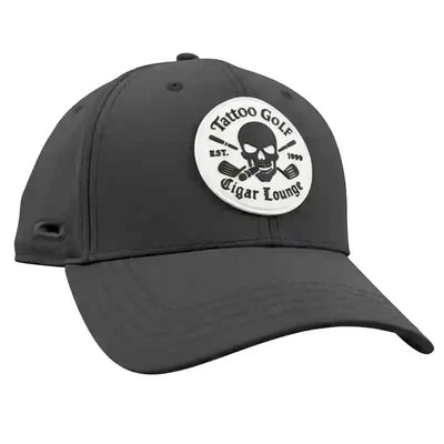 golf black wild hat with a skull and crossbones logo