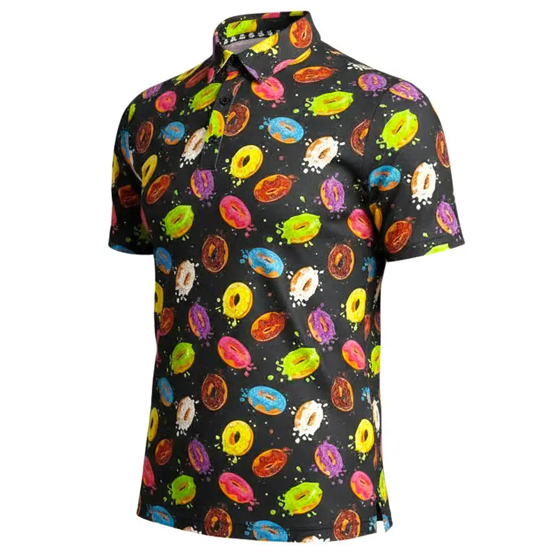 donut golf shirt for men