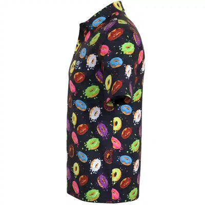 Colorful donuts pattern on golf shirts