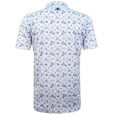 white tattoo flash golf top