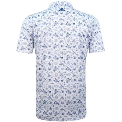white tattoo flash golf top