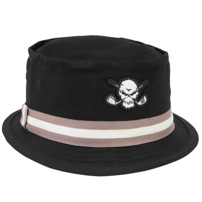black bucket hat