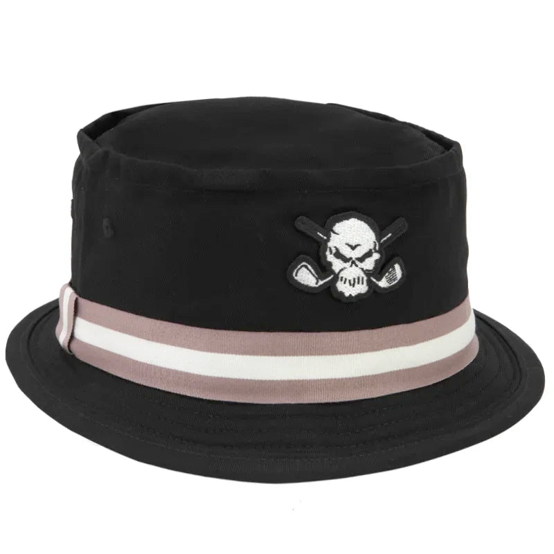 black bucket hat