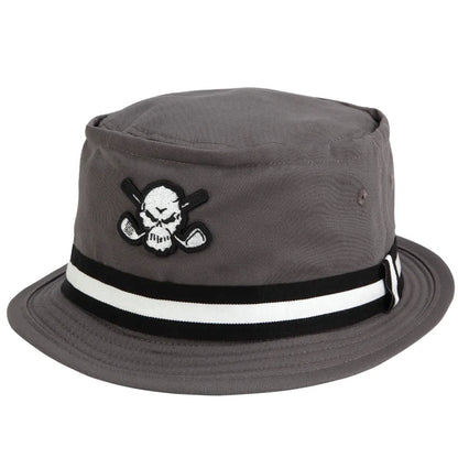 Premium Bucket Golf Hat w/ Skull (Charcoal)