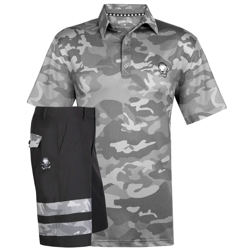 camo grey fun golf outfit