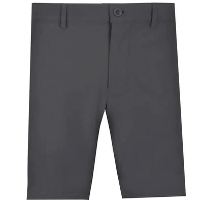 Tattoo Golf OB Cool-Stretch golf shorts in charcoal, front view showing the waistband and belt loops.