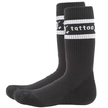 black crew golf socks