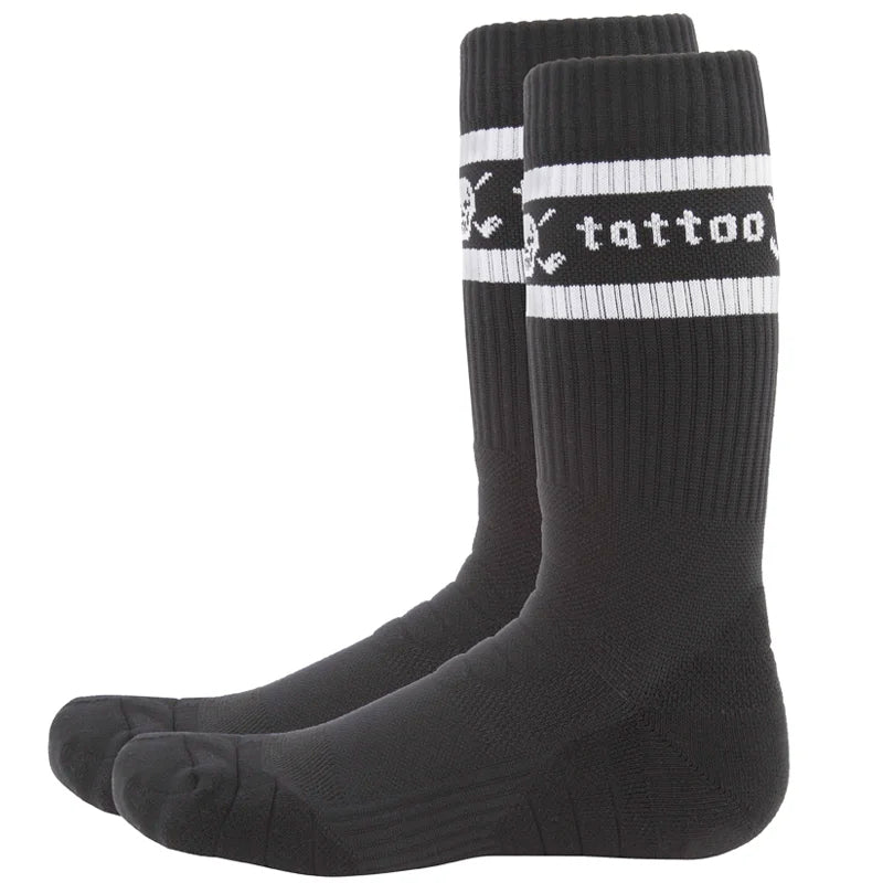 black crew golf socks