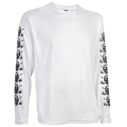 white golf shirt