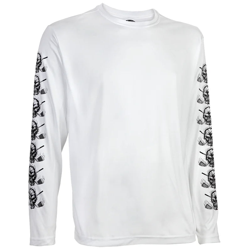 white golf shirt