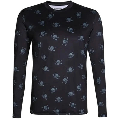 men's golf undershirt black skull