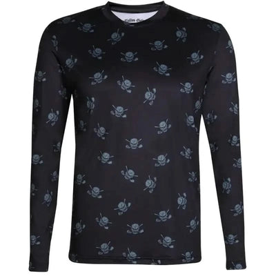 men's golf undershirt black skull