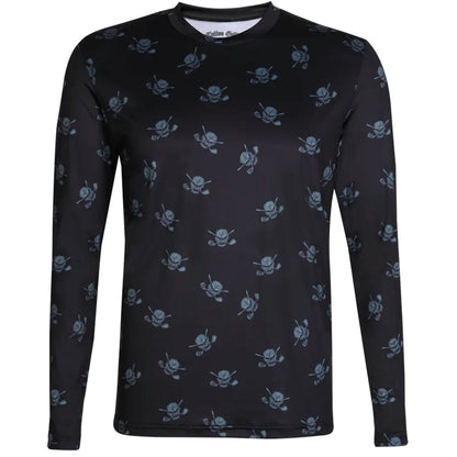 men's golf undershirt black skull