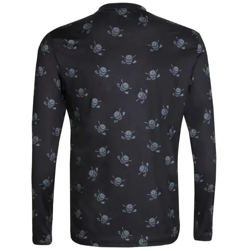 golf undershirt black skull 