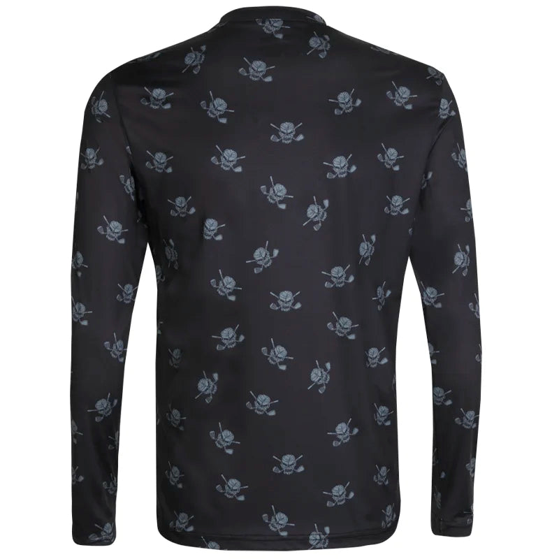 golf undershirt black skull 