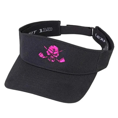 pink skull golf visor