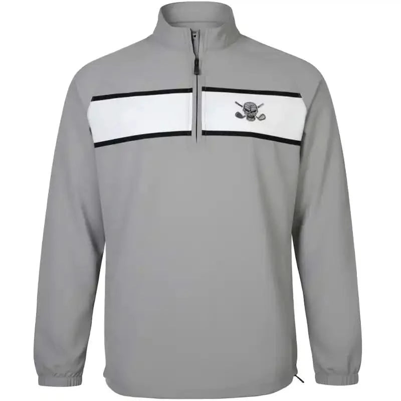 Men's Grey Performance Quarter-Zip Golf Windbreaker – Tattoo Golf