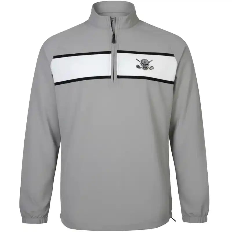 golf wind jacket grey front view 