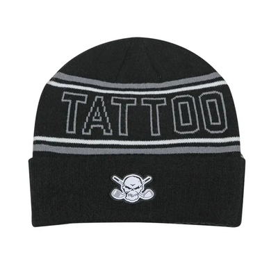 tattoo black golf beanie