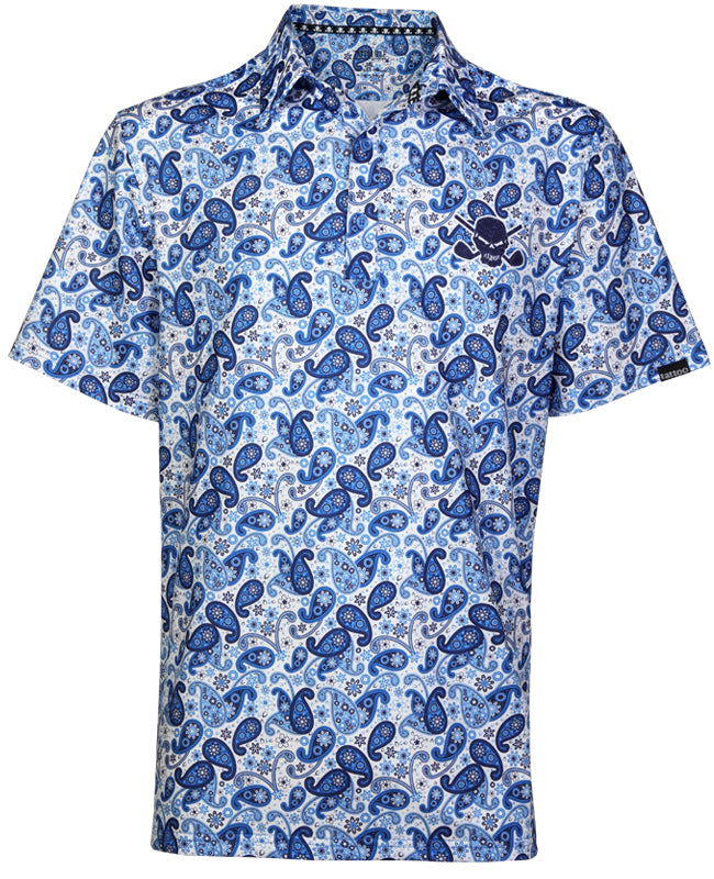 Hustler Cool-Stretch Men's Golf Shirt (Original Blue) - Sizes Limited