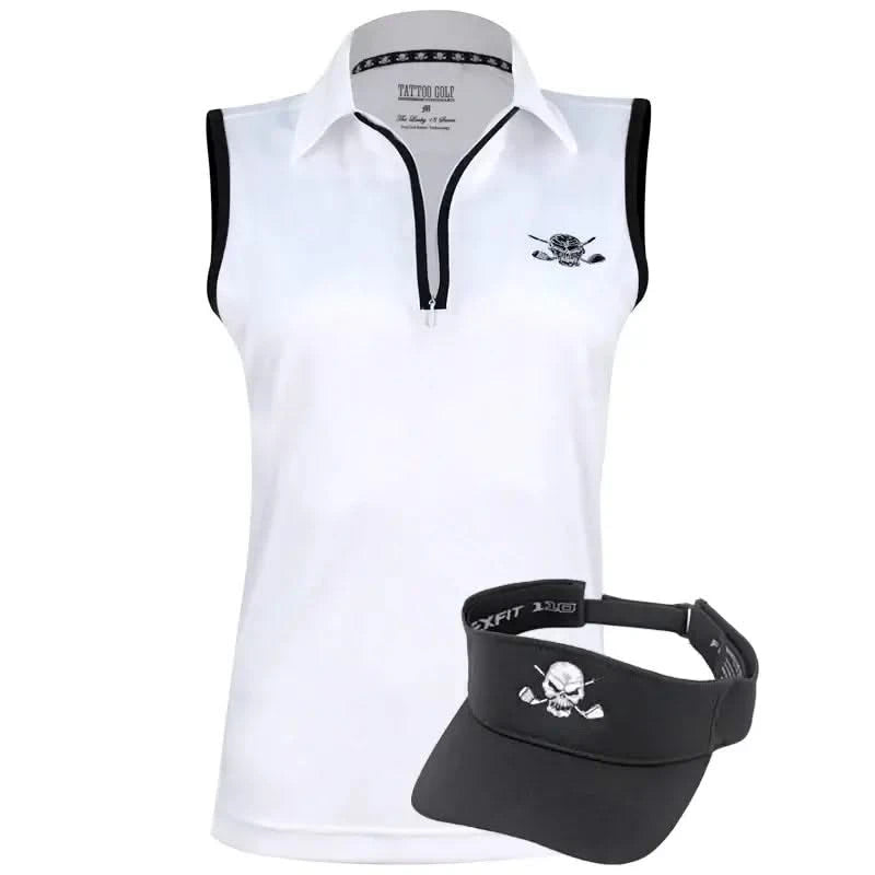 white ladies golf outfit