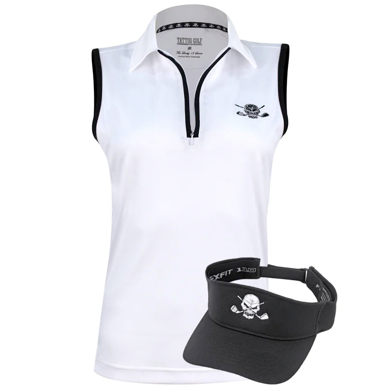 white ladies golf outfit