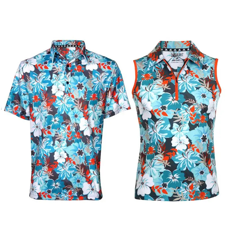 matching Hawaiian golf shirts