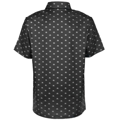 small skulls golf shirt in black