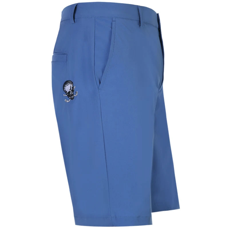 Men's golf shorts in blue