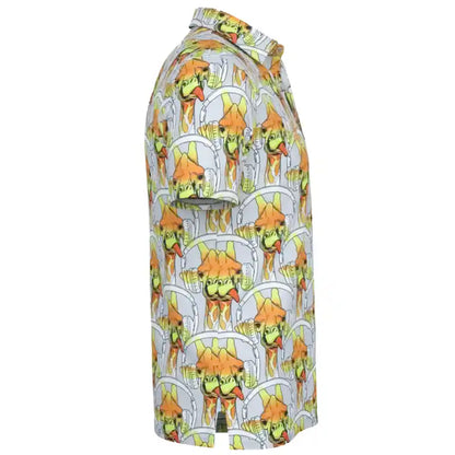 Skirt with giraffe character pattern on a white background