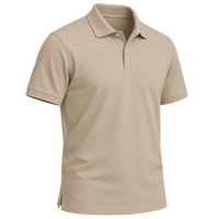 Plain beige polo shown for comparison.