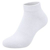 Plain white ankle sock shown for comparison.