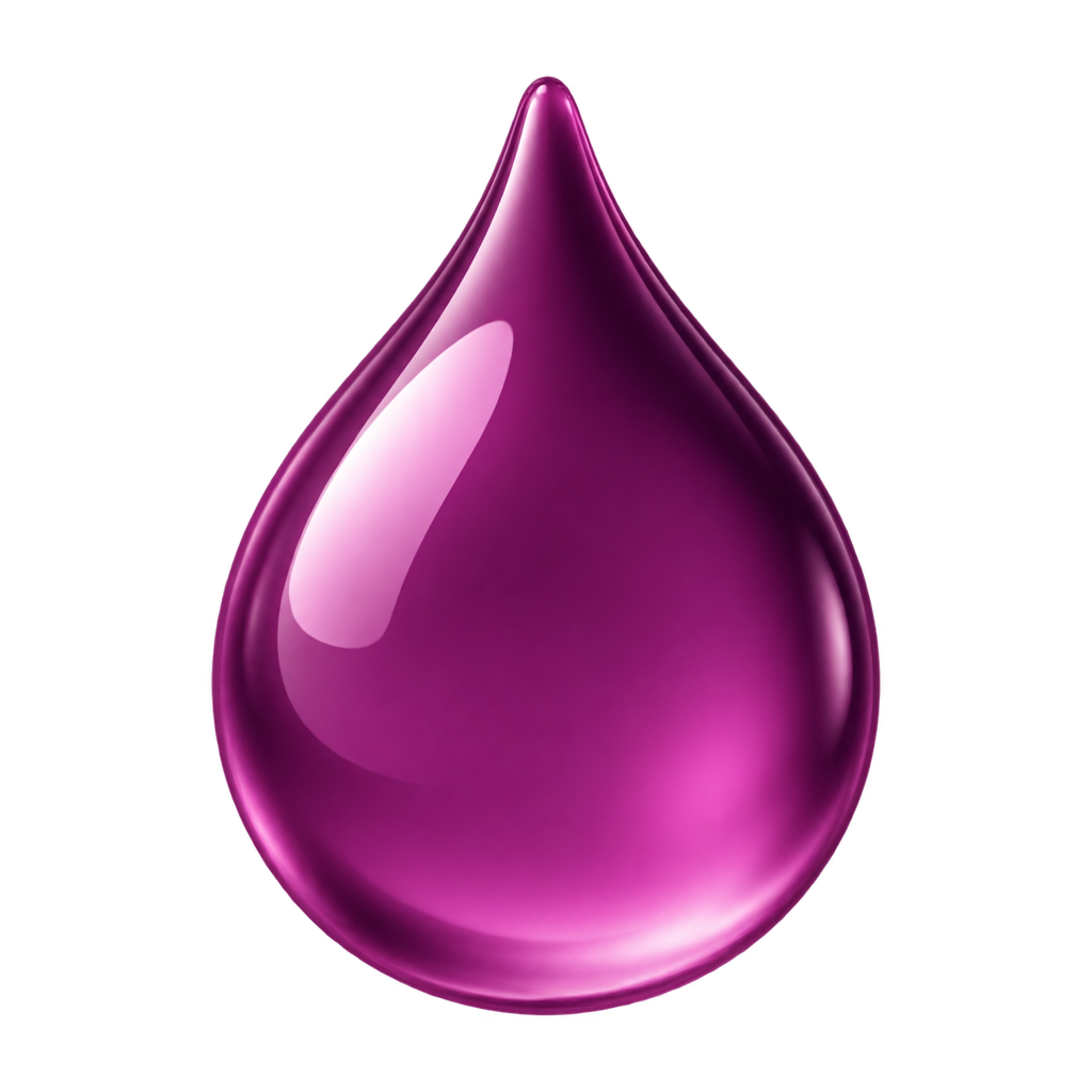 Purple water-droplet icon.