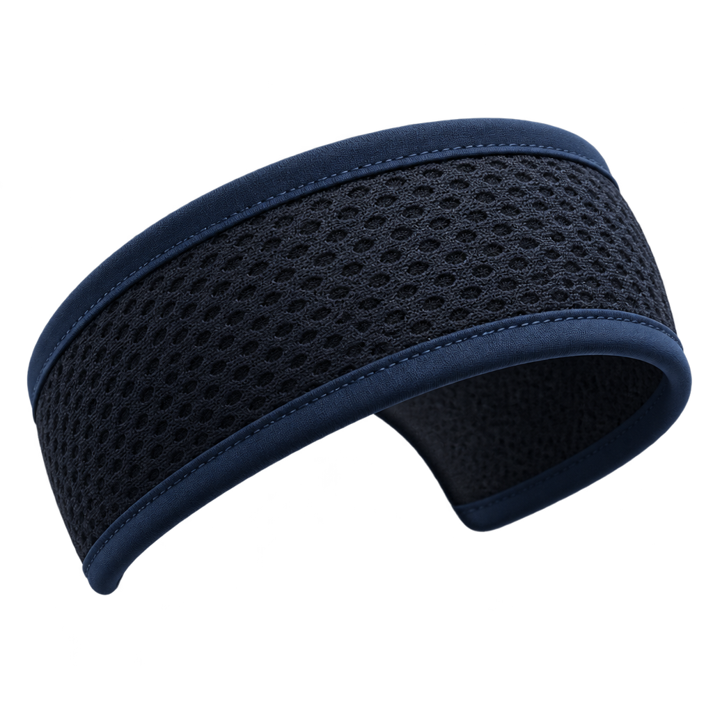 Illustration of a navy band with a perforated inner layer.