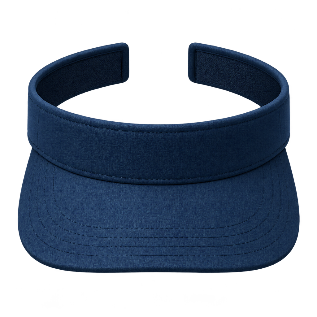 Illustration of a plain navy visor.