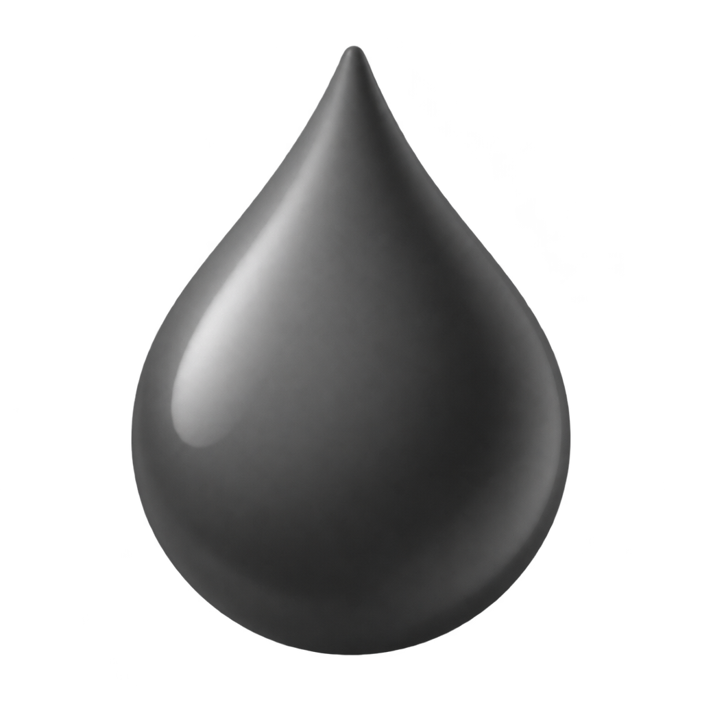 Dark grey water-droplet icon.