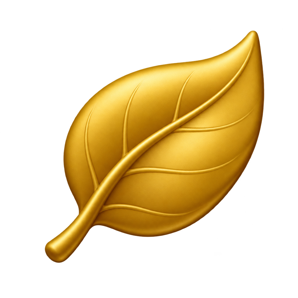 Gold leaf icon.