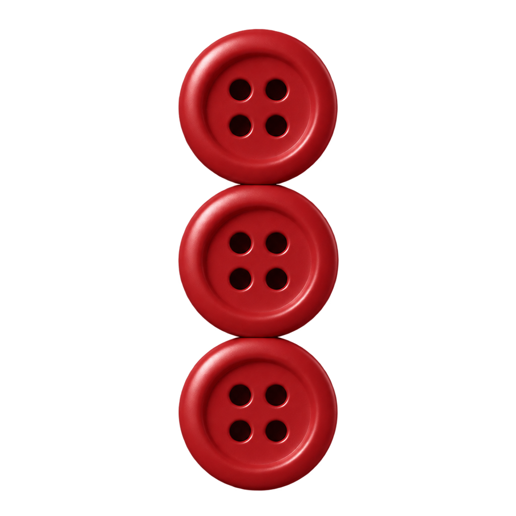 Three red four-hole buttons.