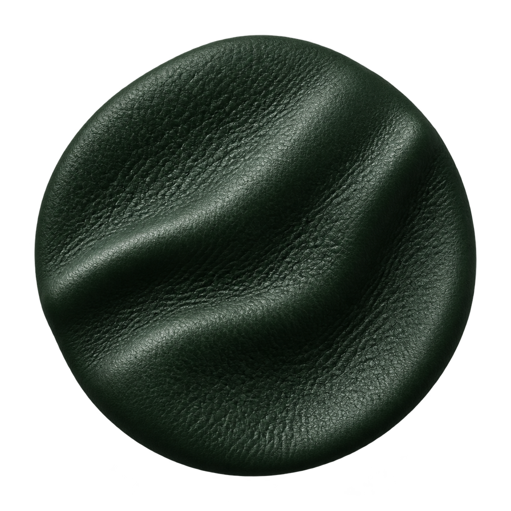 Illustration of a folded dark green textured swatch.