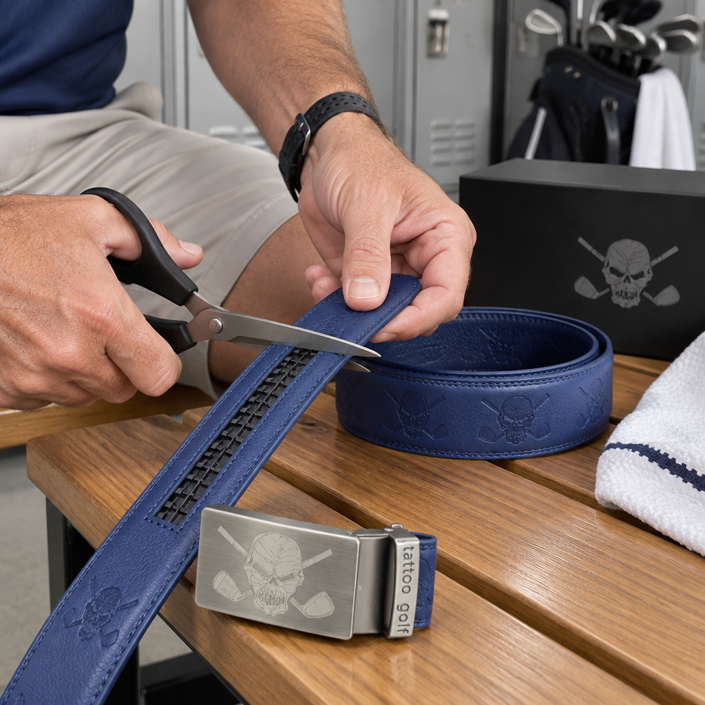 Summertime Cool-Stretch Golf Outfit - Blue/Black/Blue