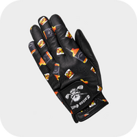 Black drink-print glove displayed on white.