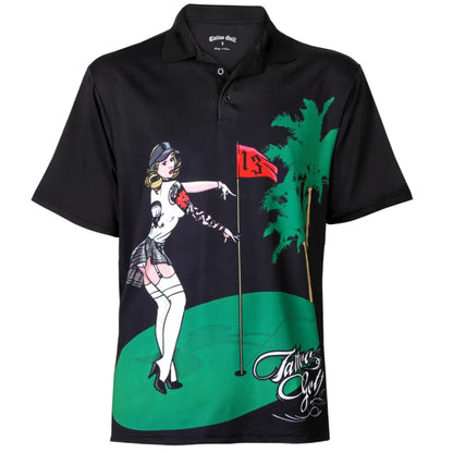 Pin High Performance Men's Golf Shirt (Black) - Price Slashed!