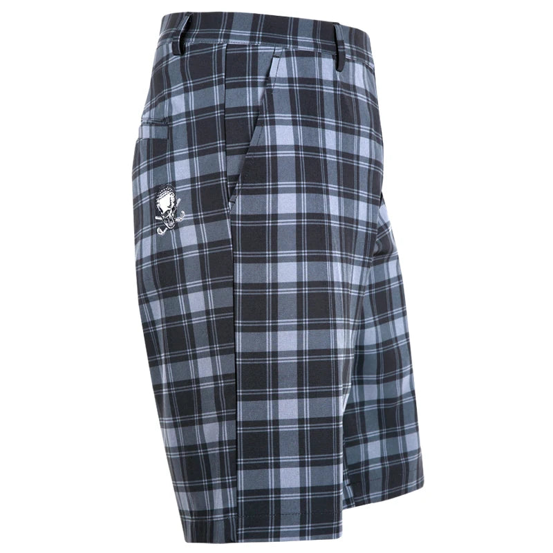 black plaid golf bottoms